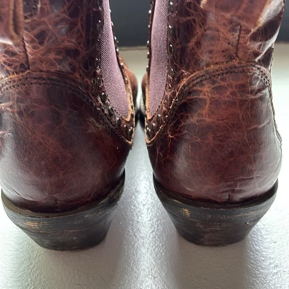 Thomas Cook Women’s Brown Leather Western Booties - Picture 5 of 12